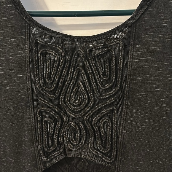 Women’s Free People Sassy Soutache Skater Grey Embellished Dress Size Medium - Picture 10 of 11